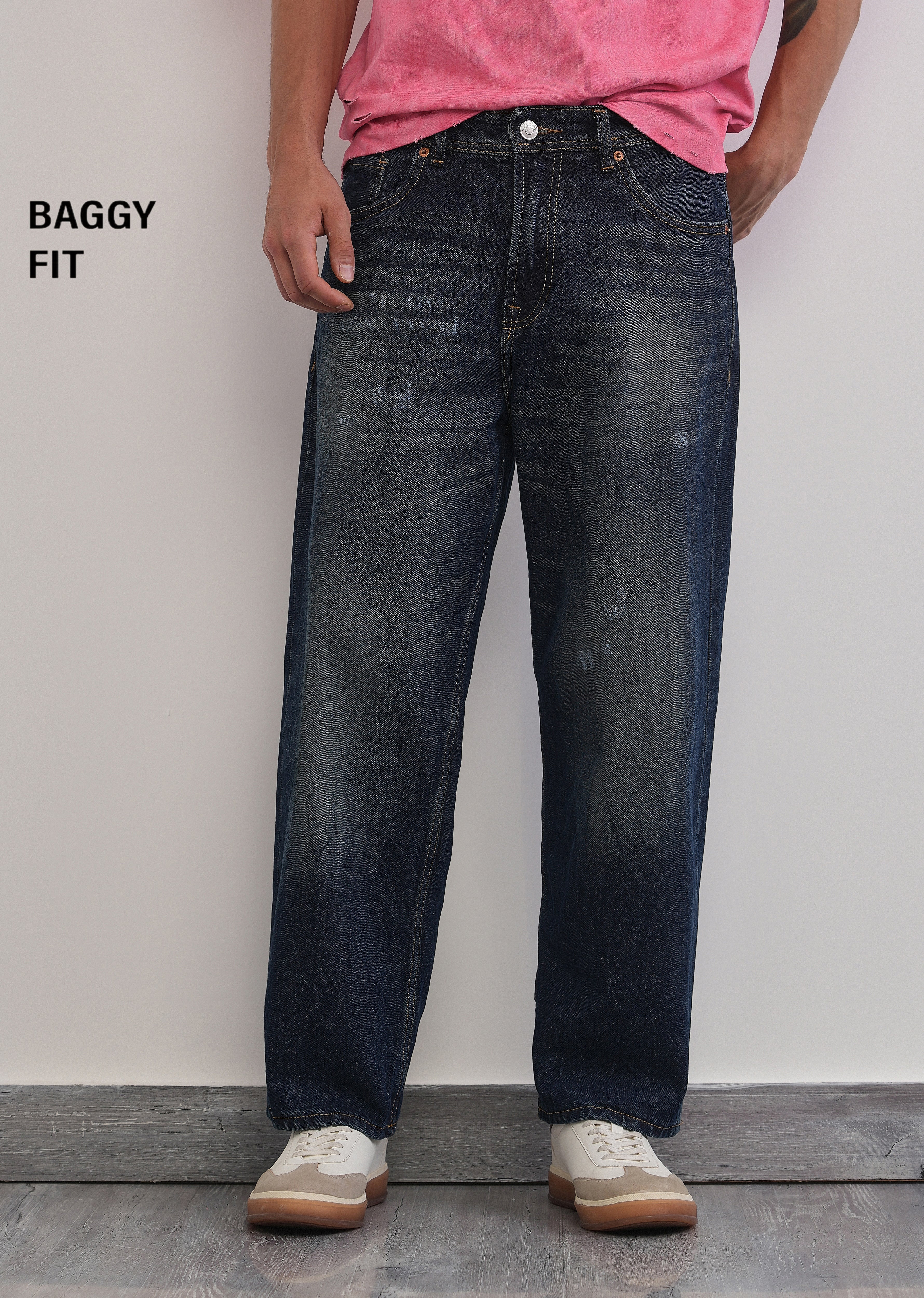 Baggy Fit Classic Dark Blue Jeans