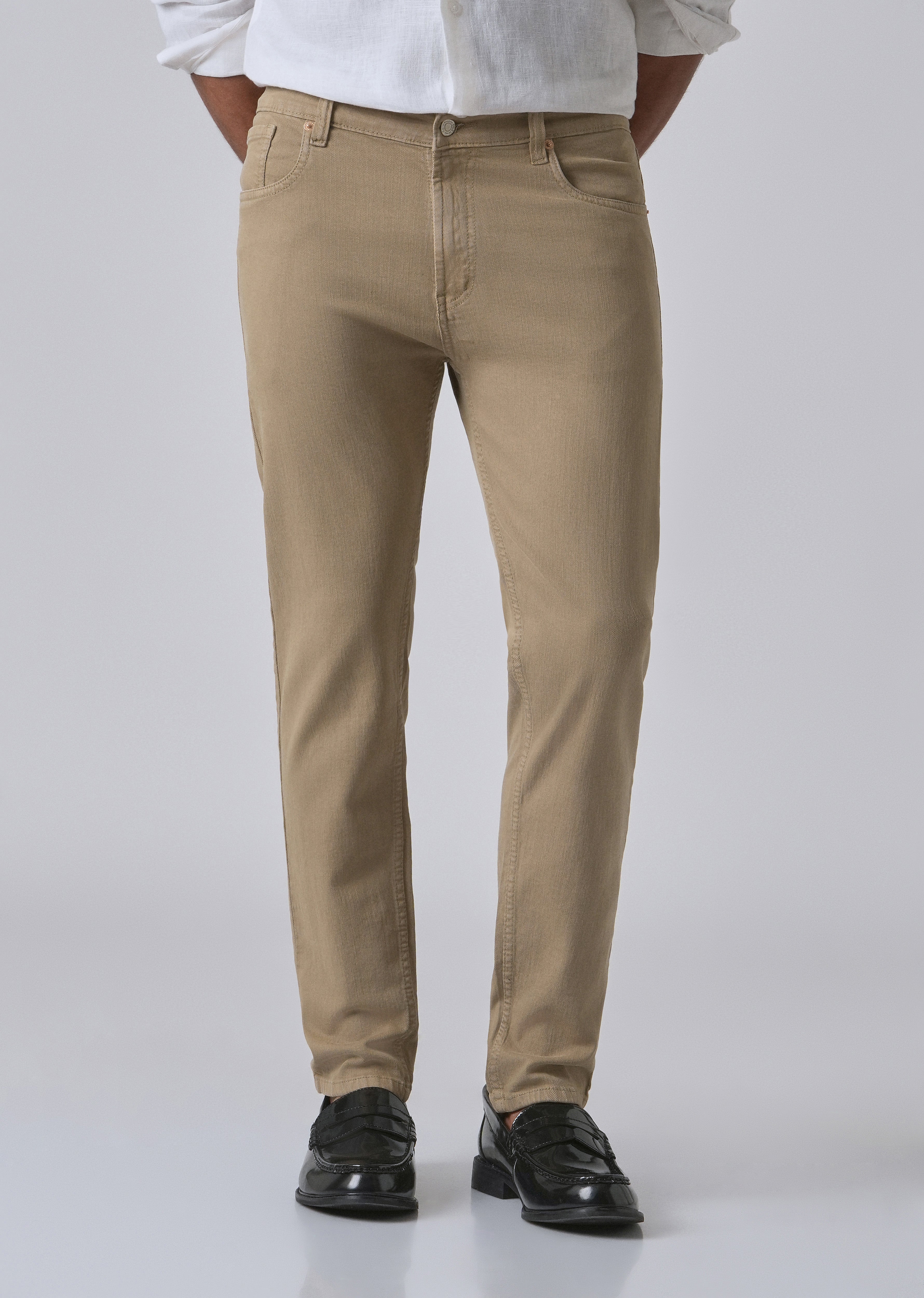 Barley Tan Ankle Slim Fit Jeans