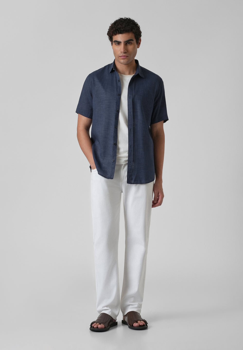Batiste Dark Blue Linen shirt