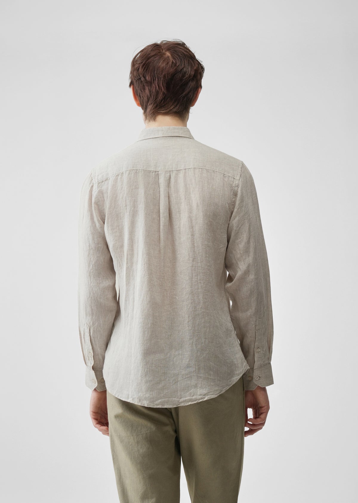 Beige 100% Pure Linen Shirt