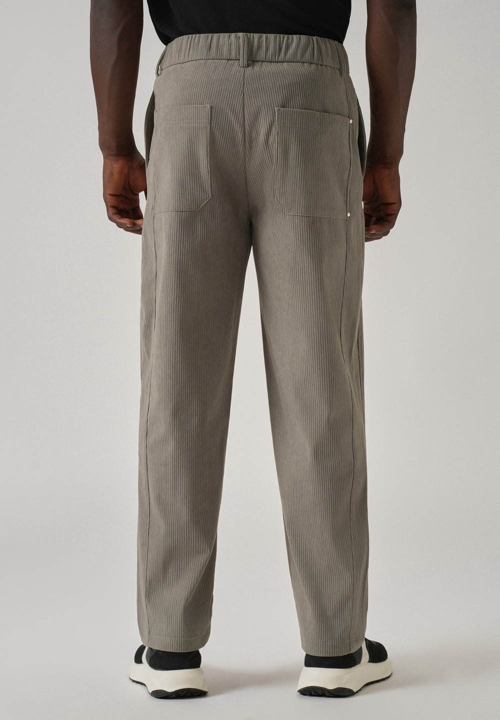 Beige Corduroy Drawstring Pant