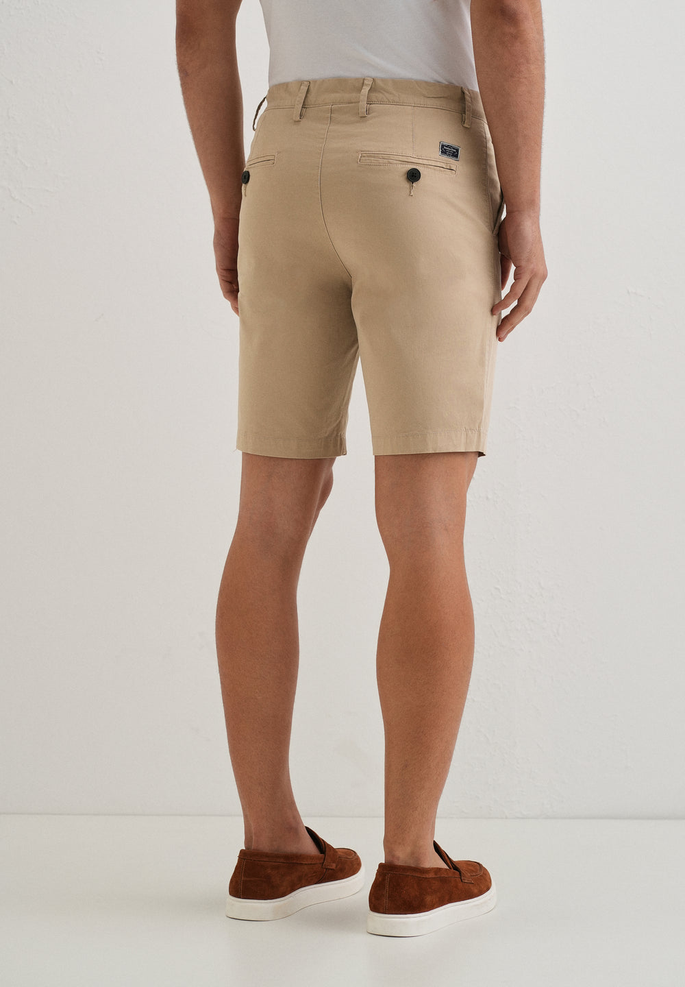 Beige Cotton Shorts