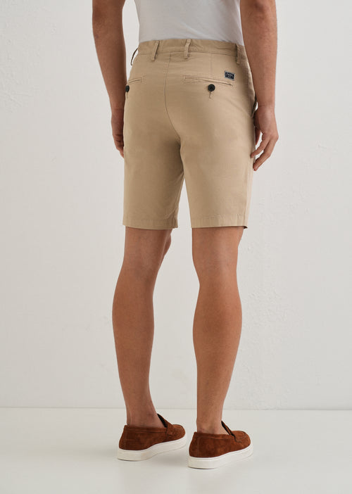 Beige Cotton Shorts
