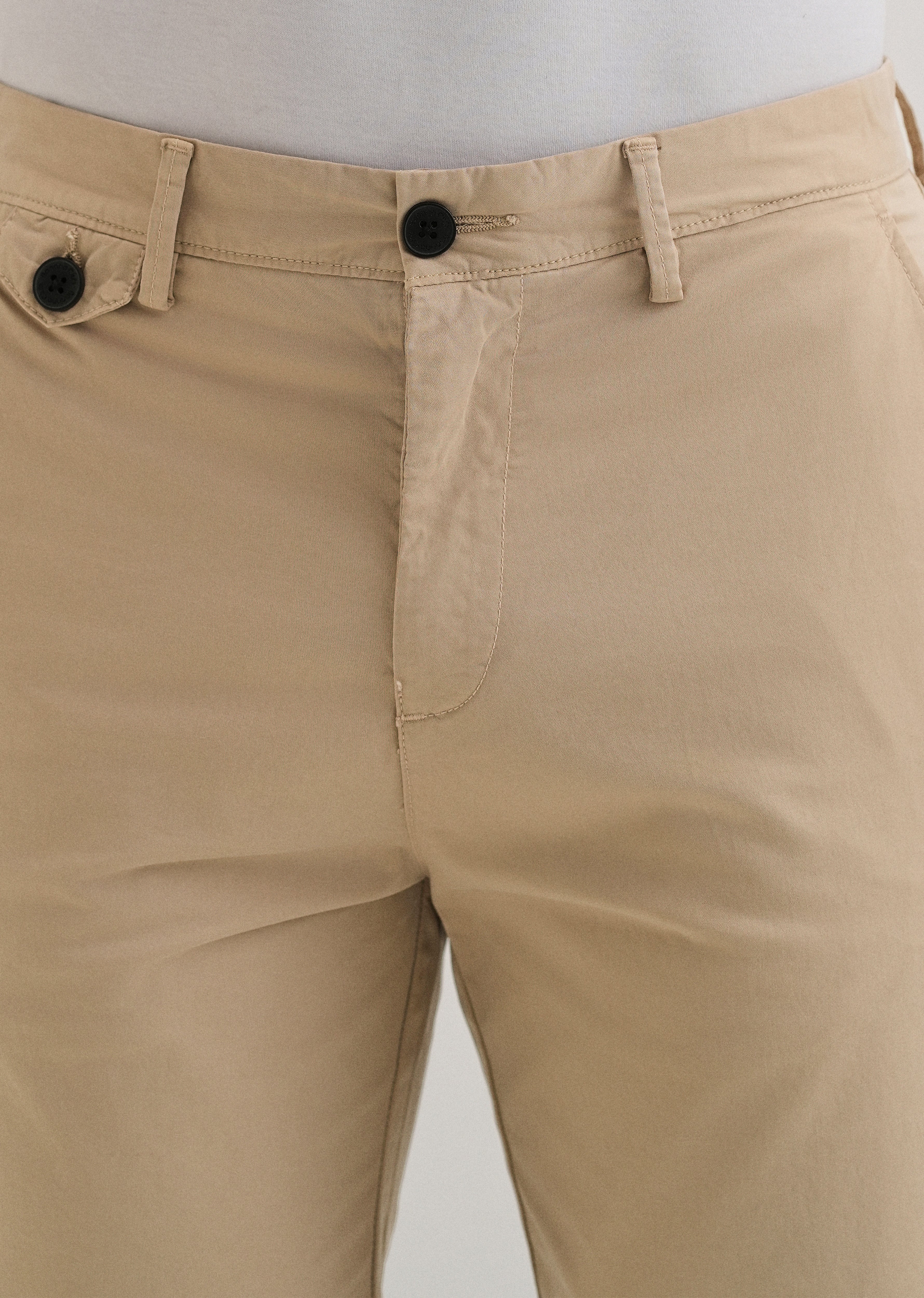 Beige Cotton Shorts