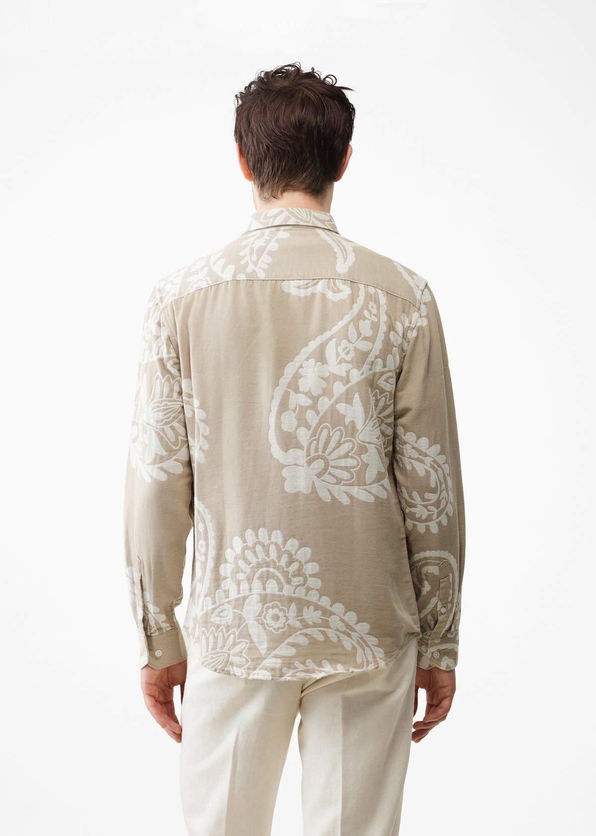 Beige Paisley Pattern Shirt