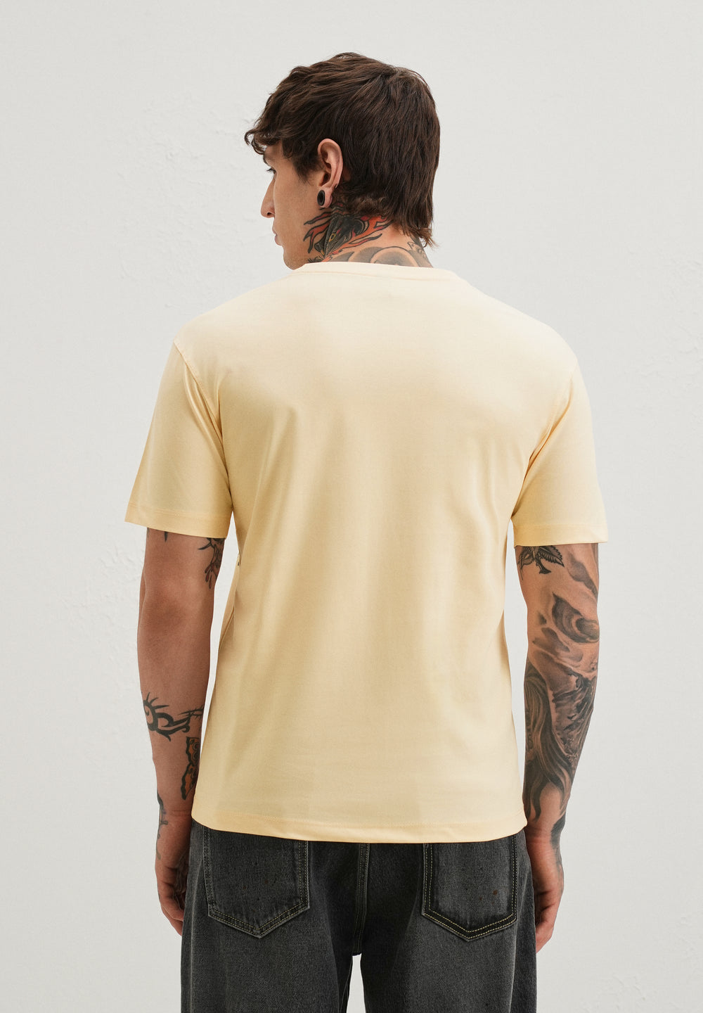 Beige Graphic Printed T-shirt