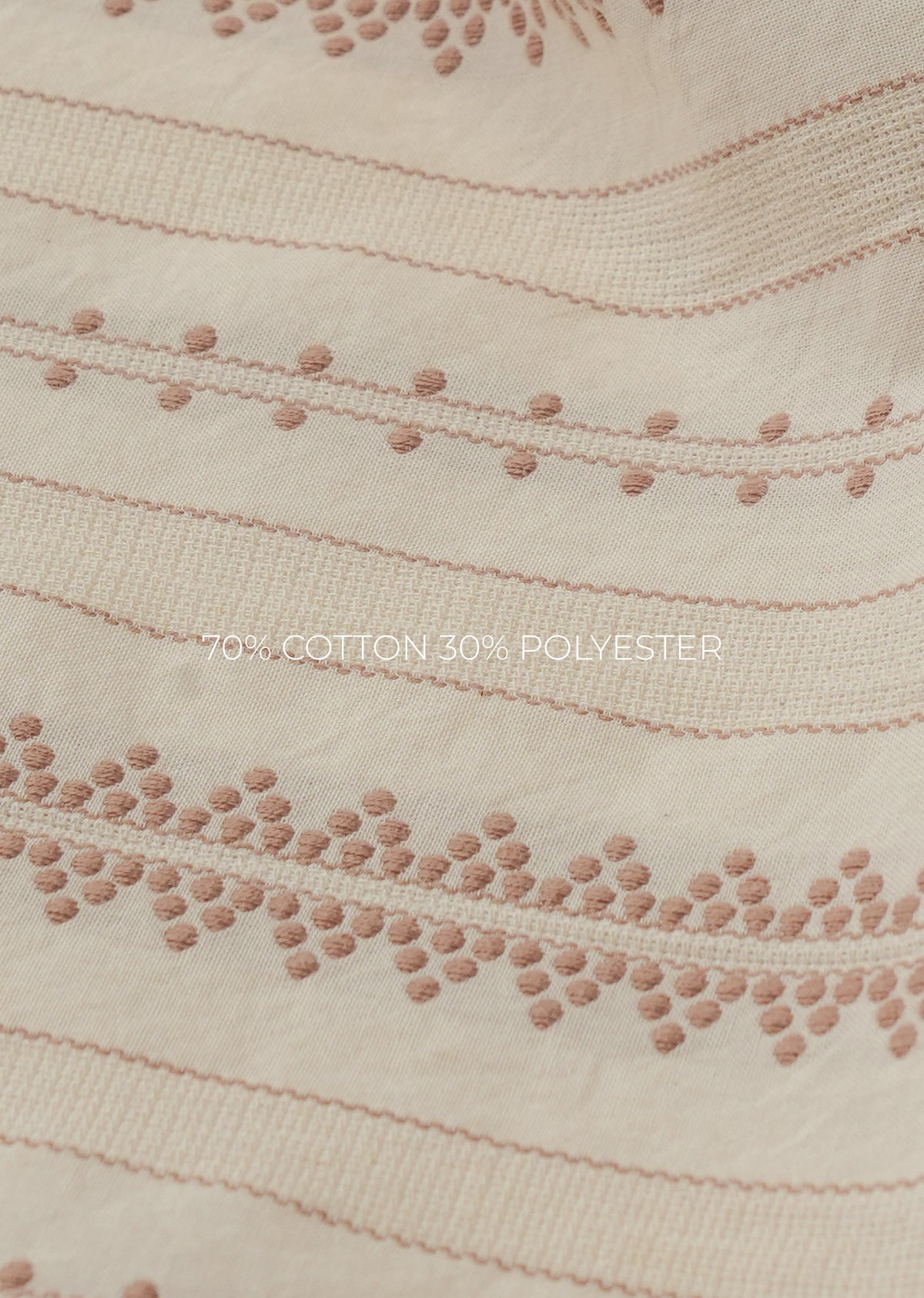 Beige Jacquard Stripe Cotton Shirt