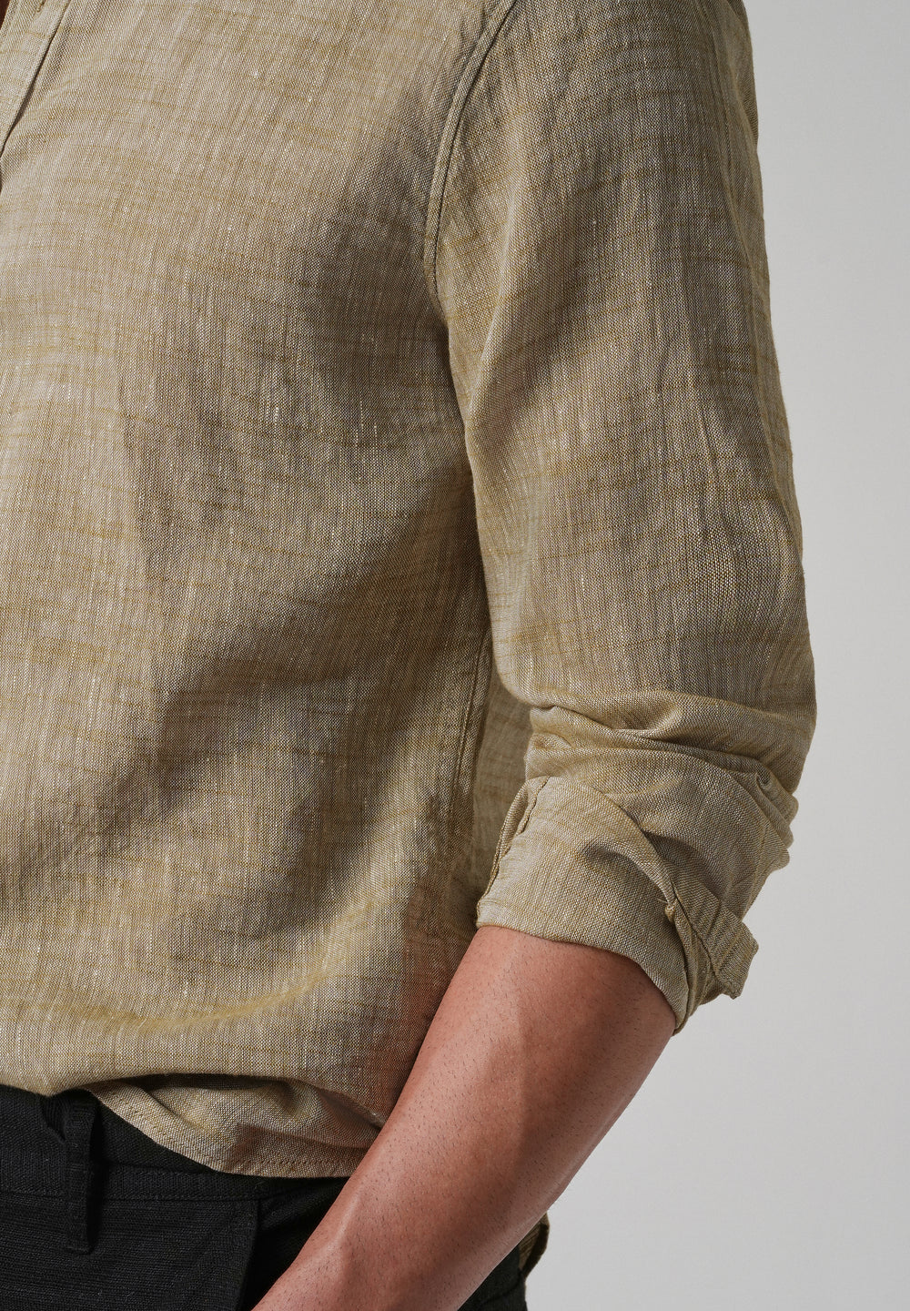 100% Pure Linen Beige Shirt