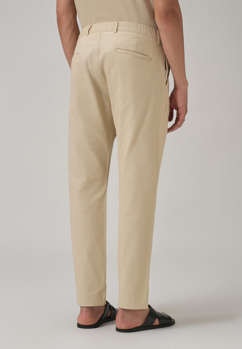 Beige Cotton Trouser