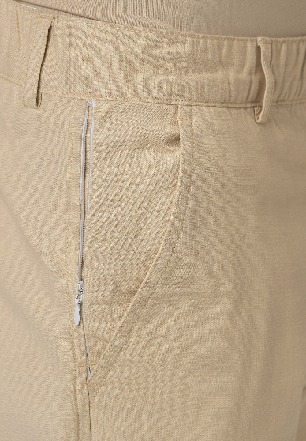 Beige Cotton Trouser