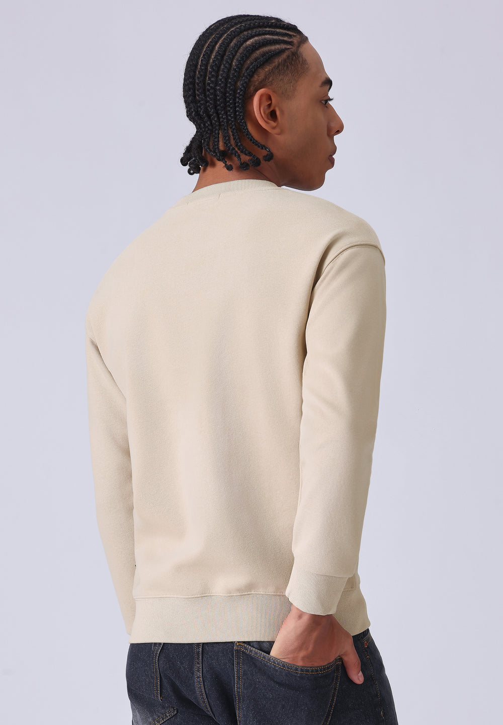 Beige Patch Sweatshirt
