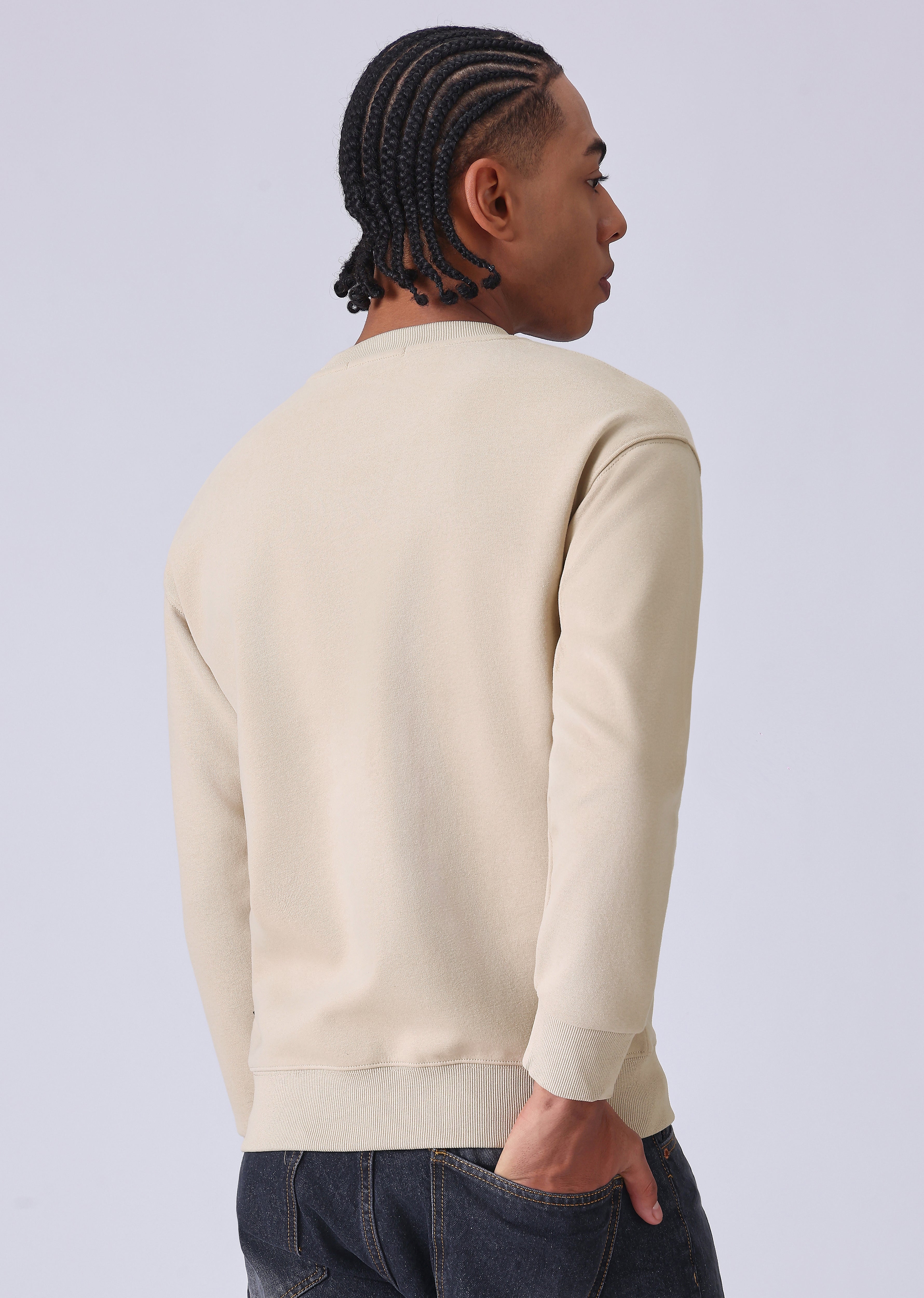 Beige Patch Sweatshirt