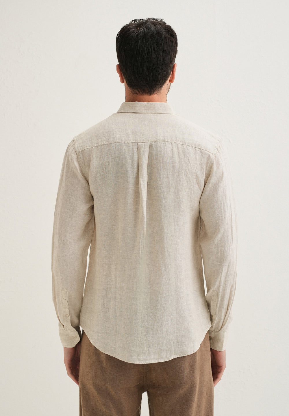 Light Beige Pure Linen Shirt