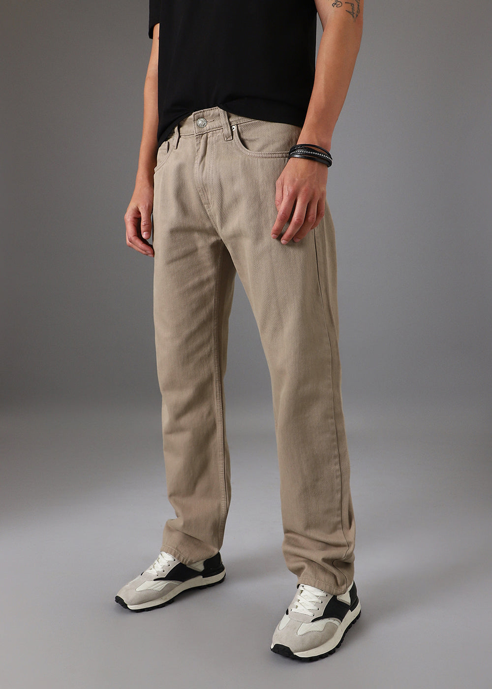 Beige Regular Fit Denim