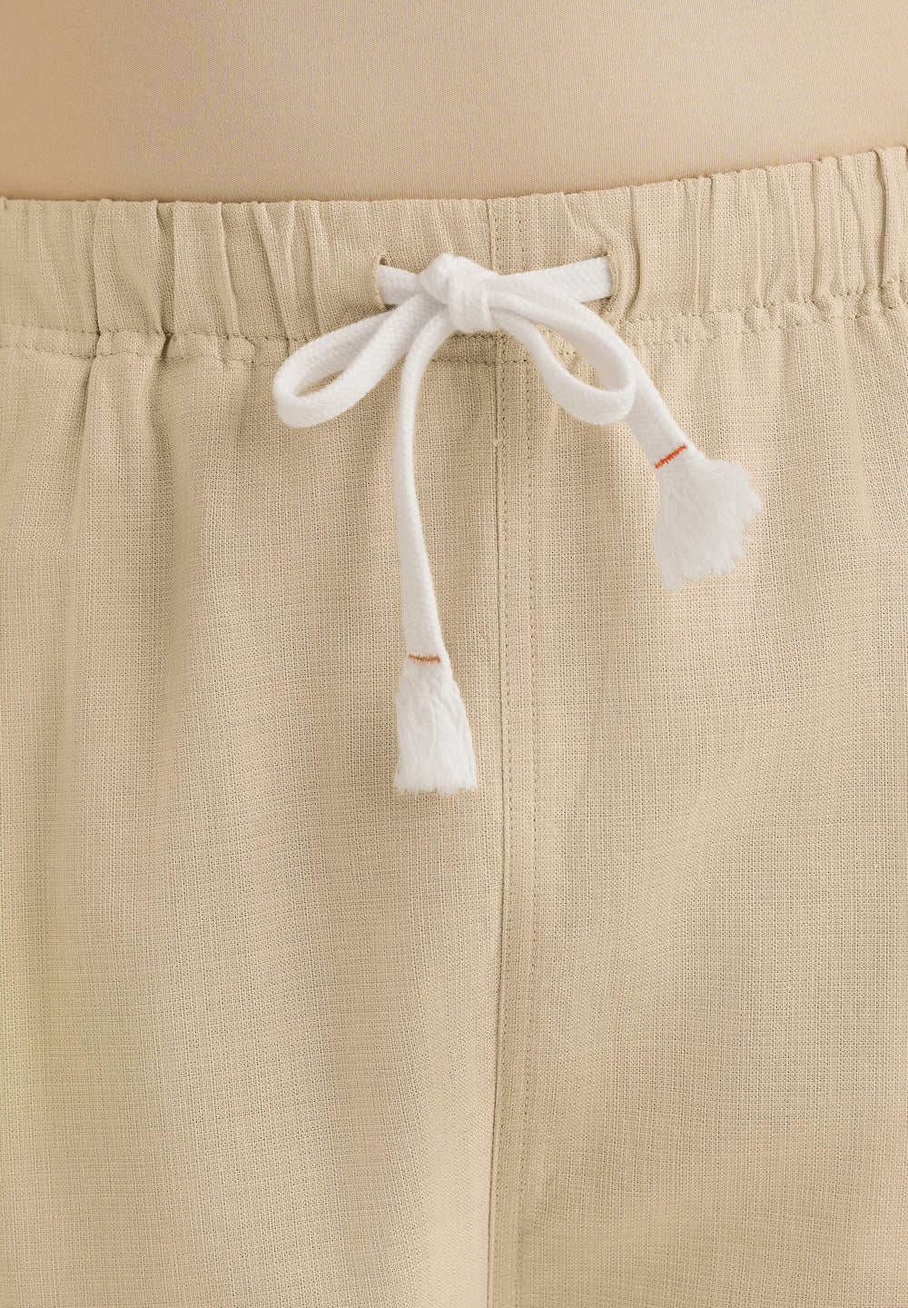 Beige Relaxed Fit Cotton Trouser