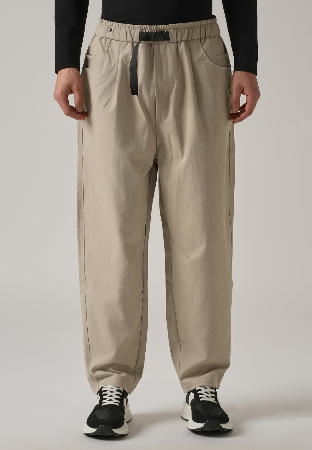 Beige Twill Relaxed Fit Pant