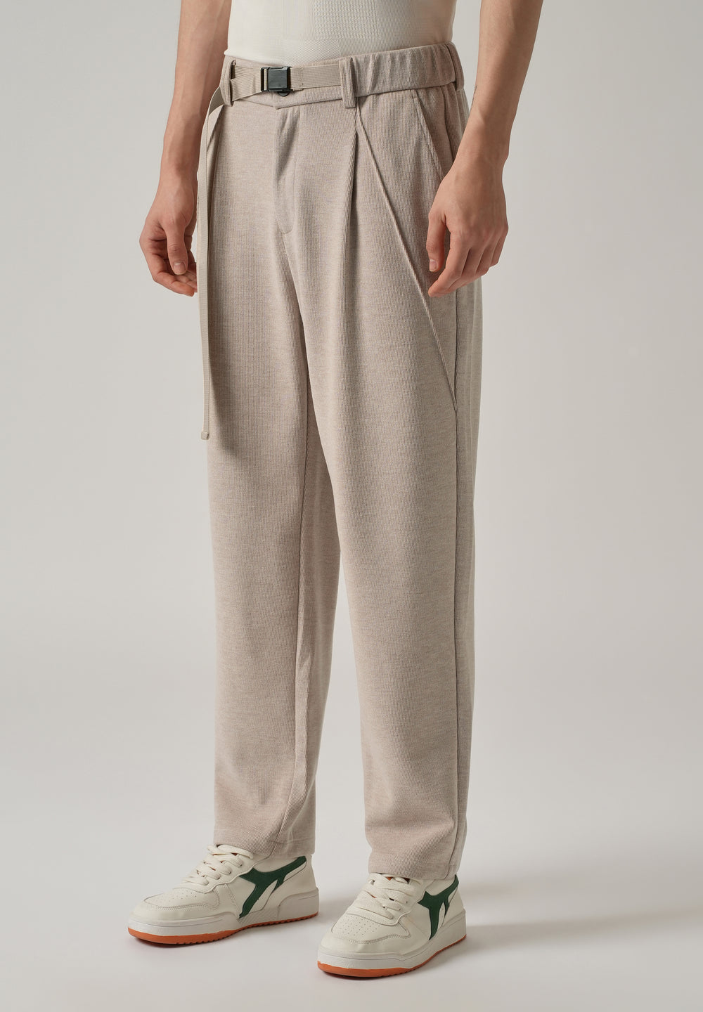 Beige Corduroy Relaxed Fit Pant