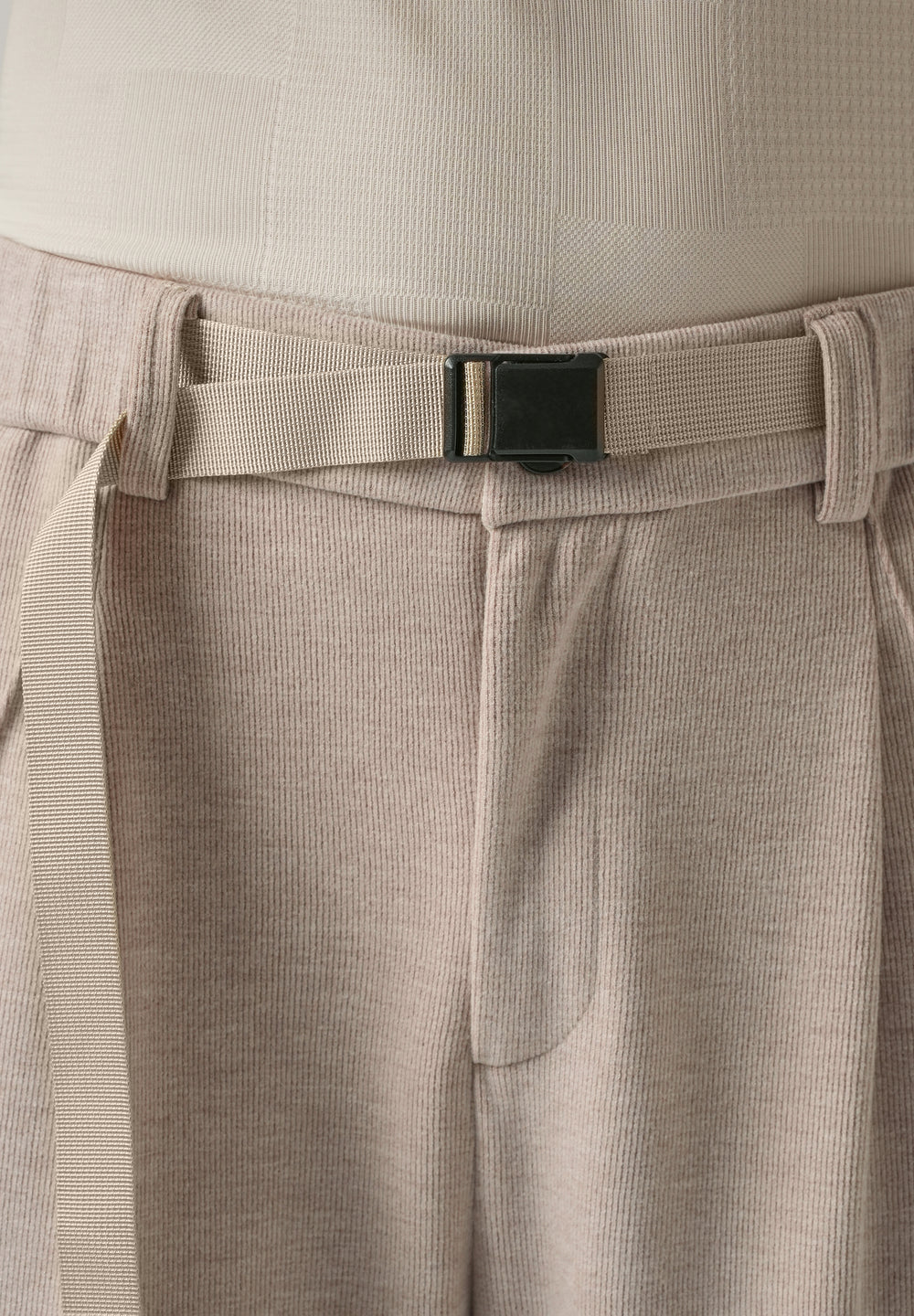 Beige Corduroy Relaxed Fit Pant