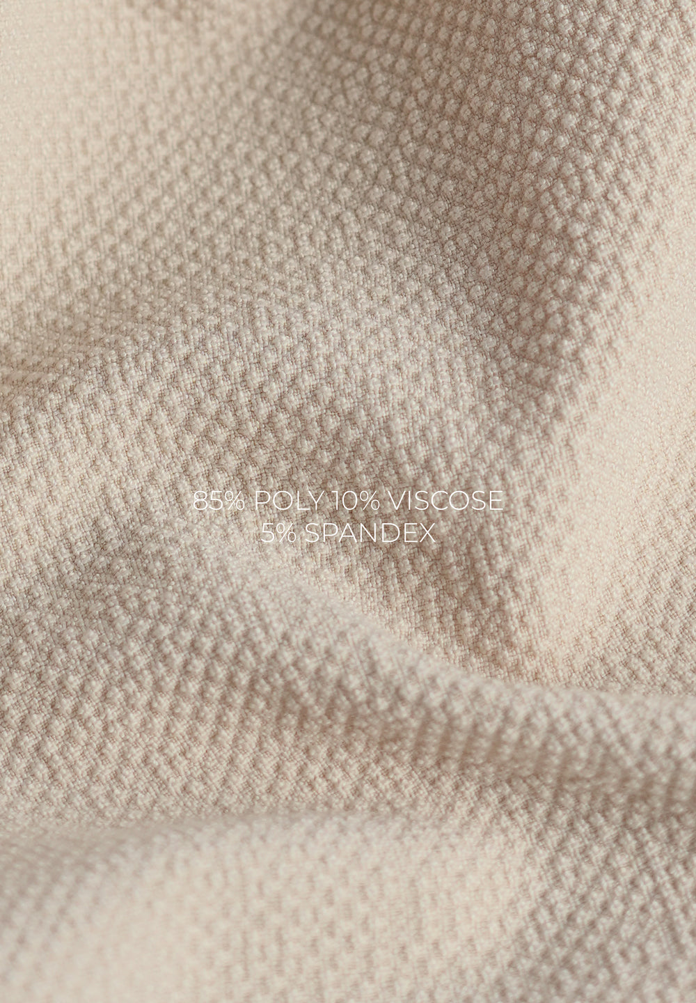 Beige Semi-Elasticated Textured Pant