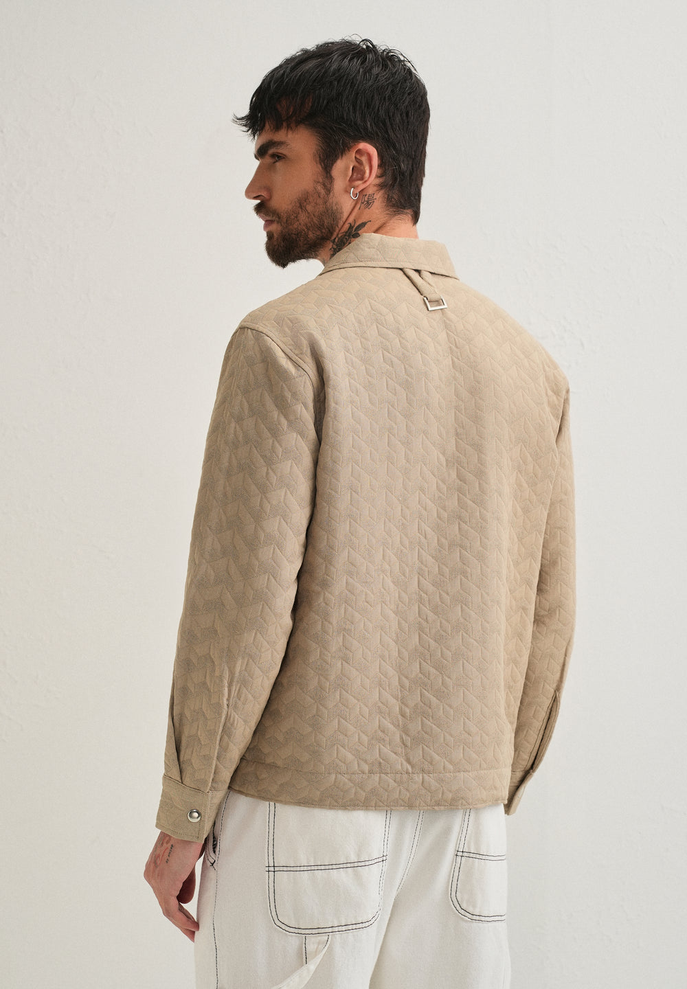 Beige Utility Shacket