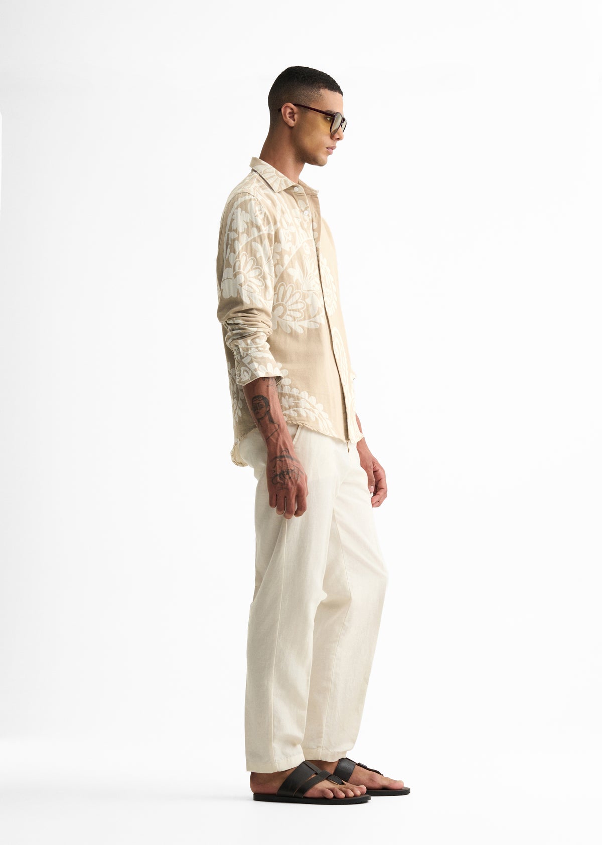 Beige Paisley Pattern Shirt