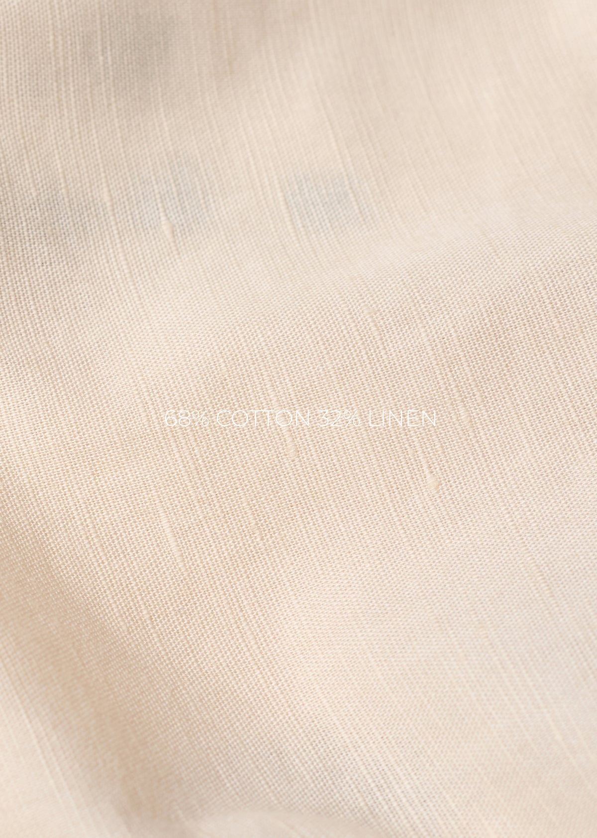 Beige Hem Embroidery Cotton Linen Shirt
