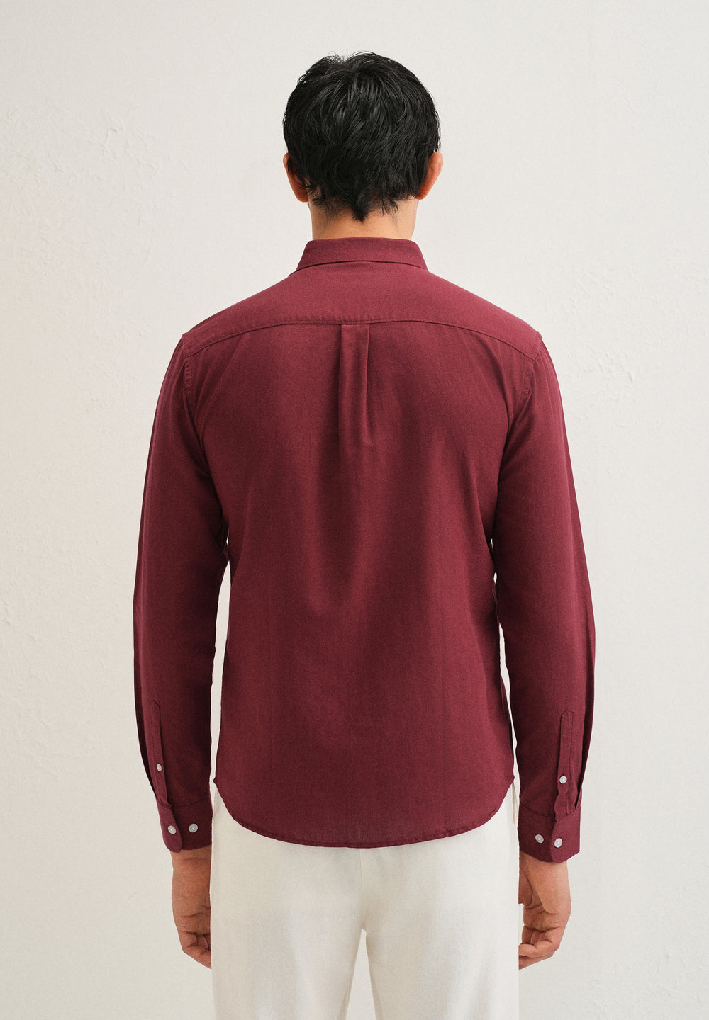 Berry Red Cotton Linen Shirt