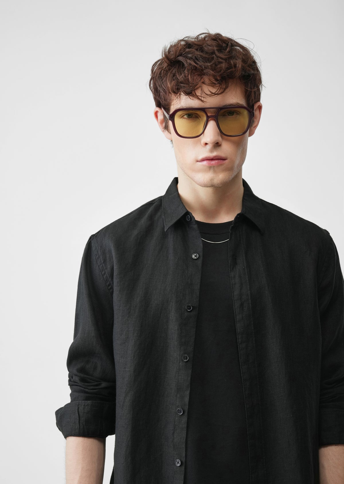 Black 100% Pure Linen Shirt