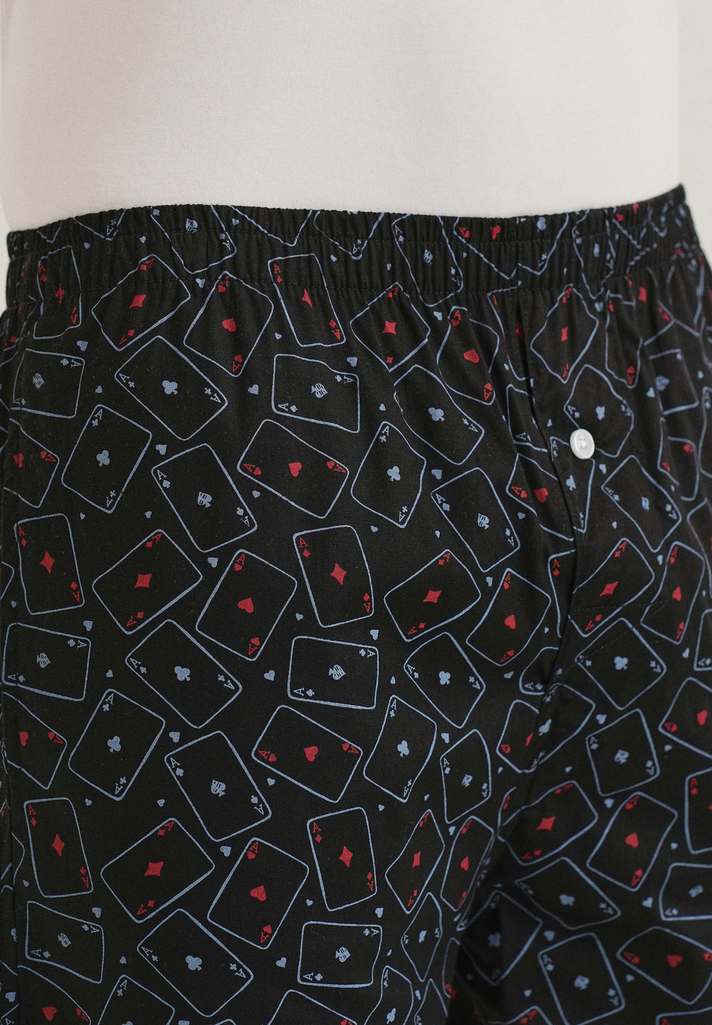 Black Ace Card Printed Boxer