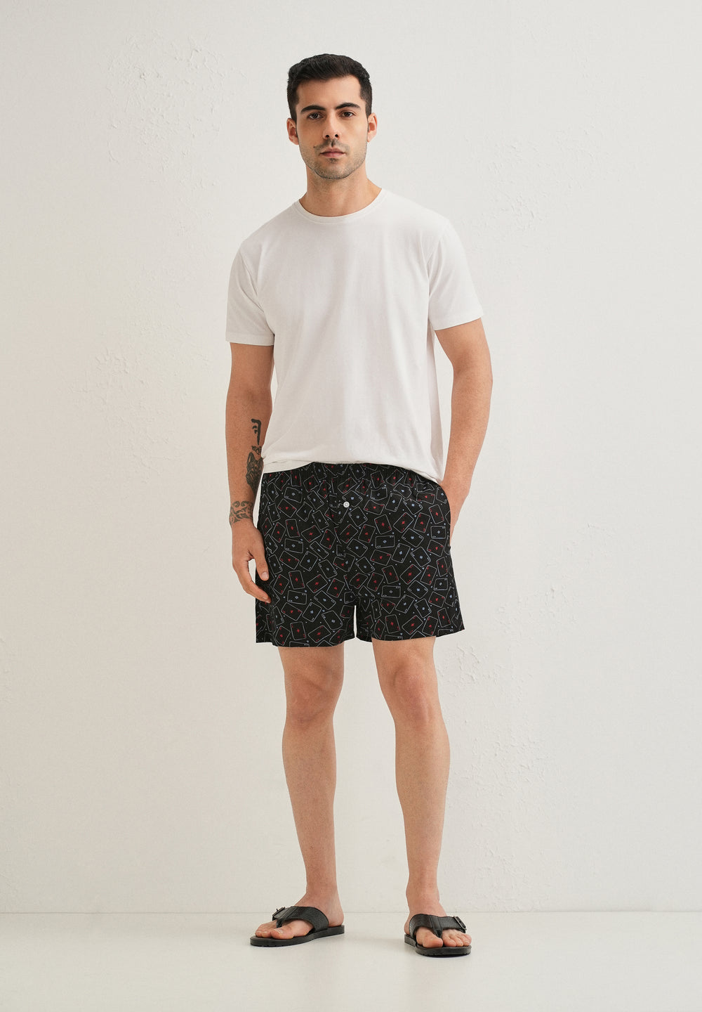 Black Ace Card Printed Boxer