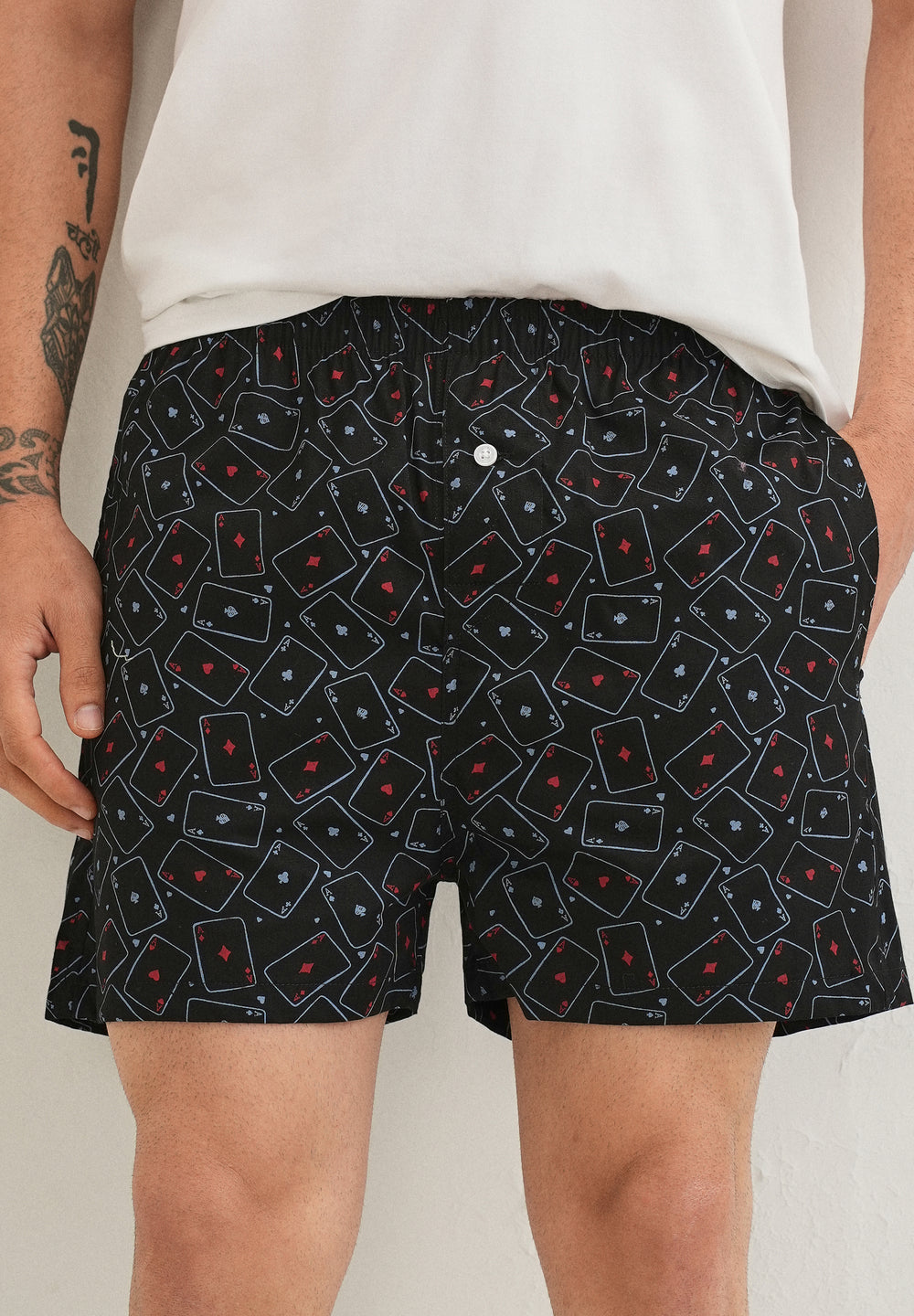 Black Ace Card Printed Boxer