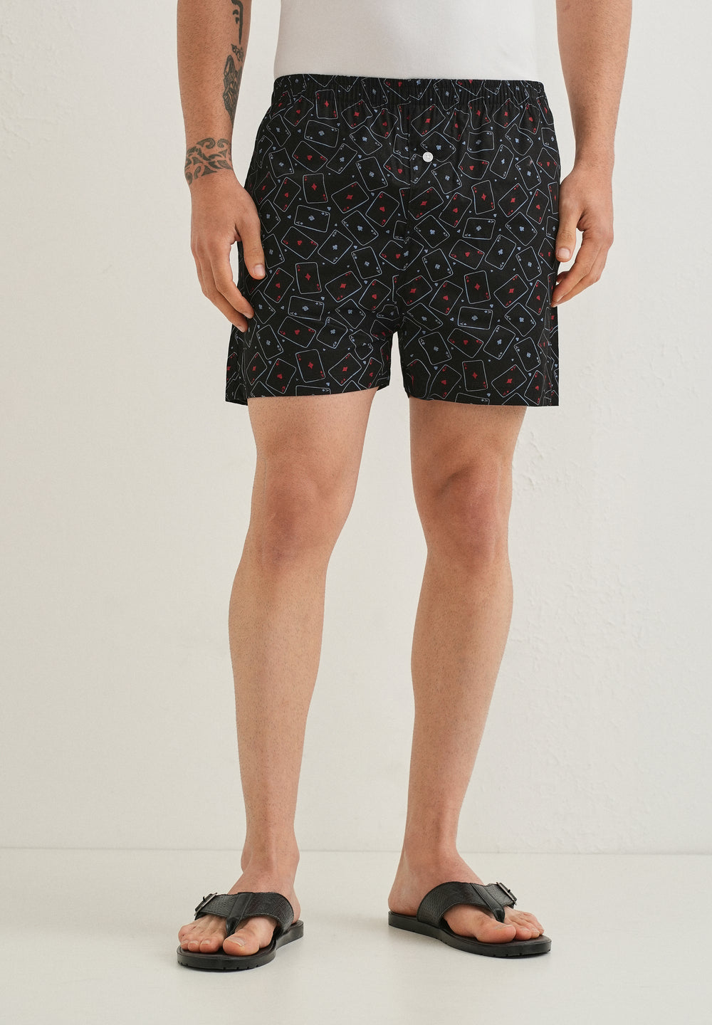 Black Ace Card Printed Boxer