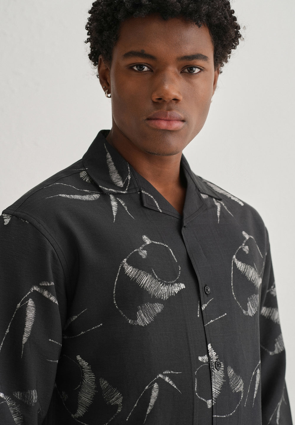 Black Artistic Printed Shirt