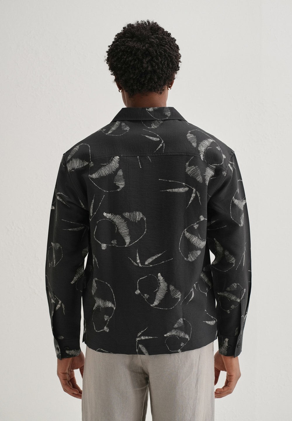 Black Artistic Printed Shirt