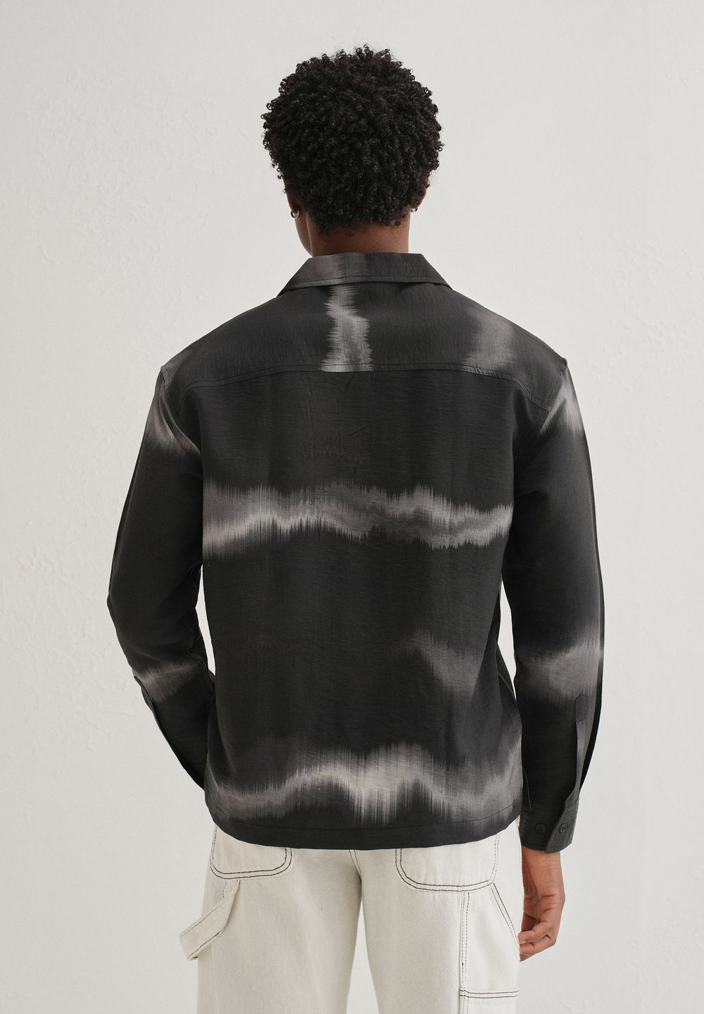 Black Ash Wave Printed Shirt