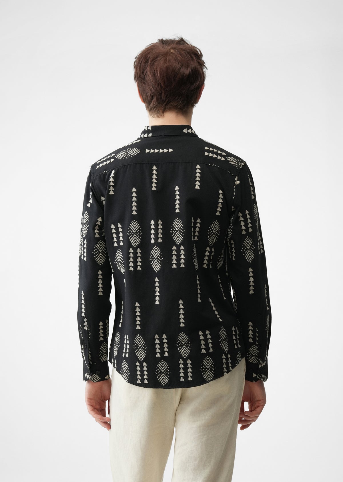 Black Aztec Jacquard Shirt