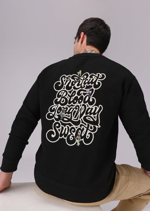 Black Back Emboss Sweatshirt