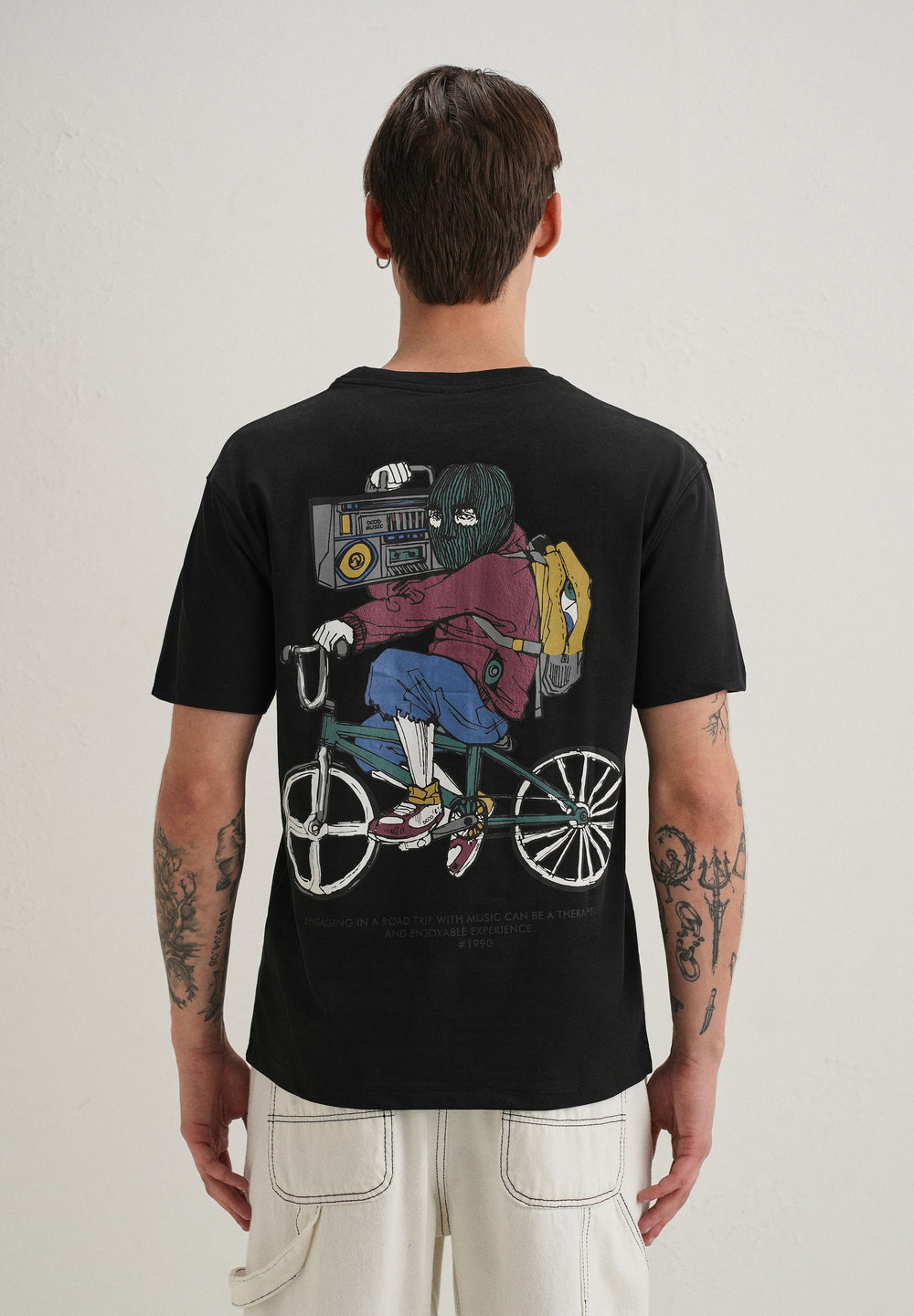 Black Back Graphic Print T-Shirt