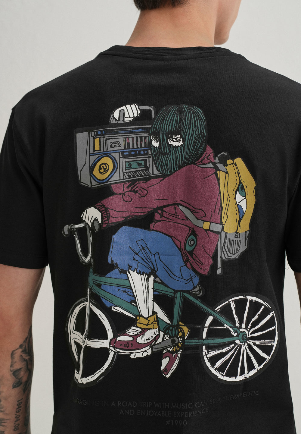 Black Back Graphic Print T-Shirt