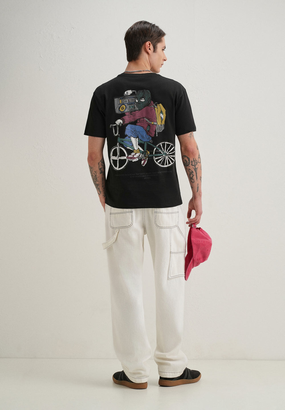 Black Back Graphic Print T-Shirt