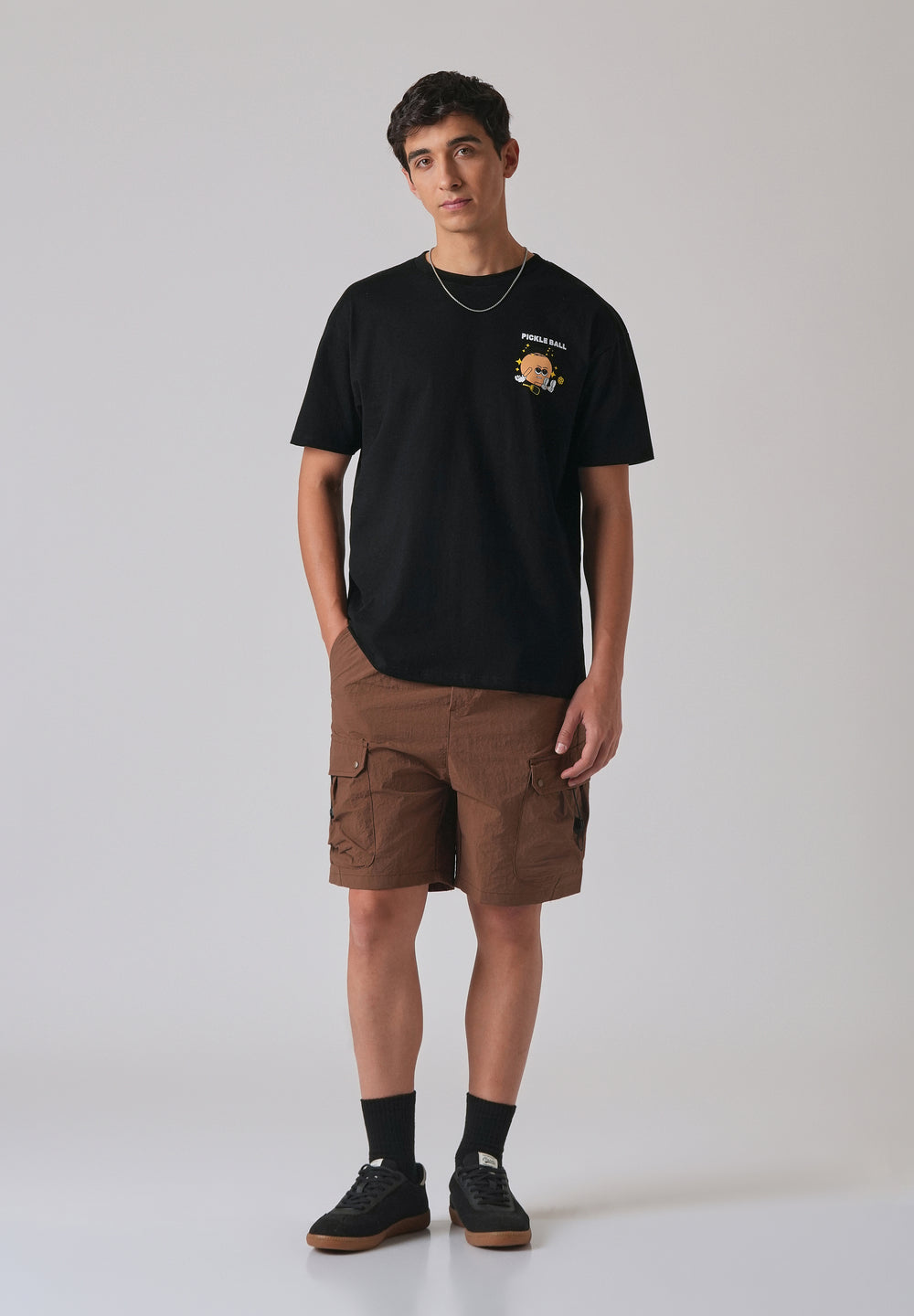 Black Back Printed Oversized T-Shirt