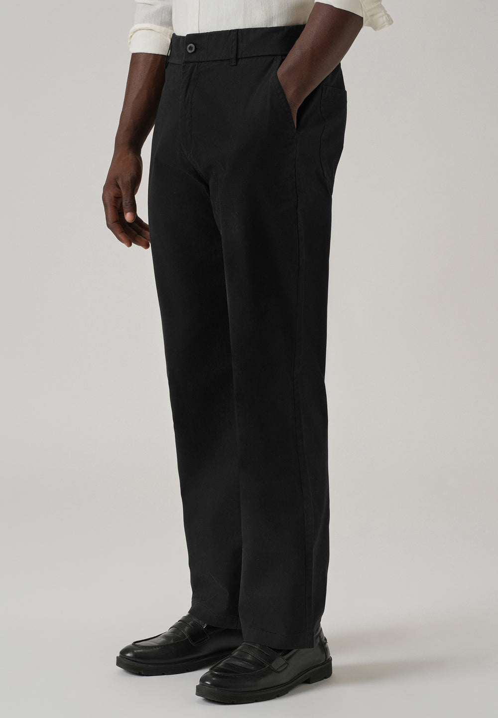 Baggy Fit Black Chinos