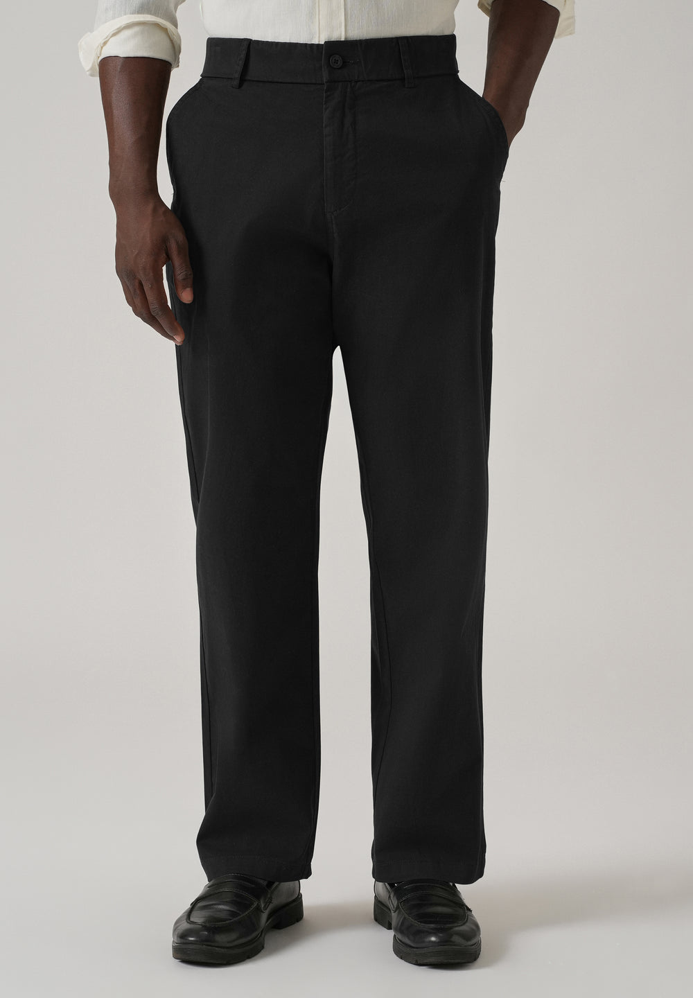 Baggy Fit Black Chinos