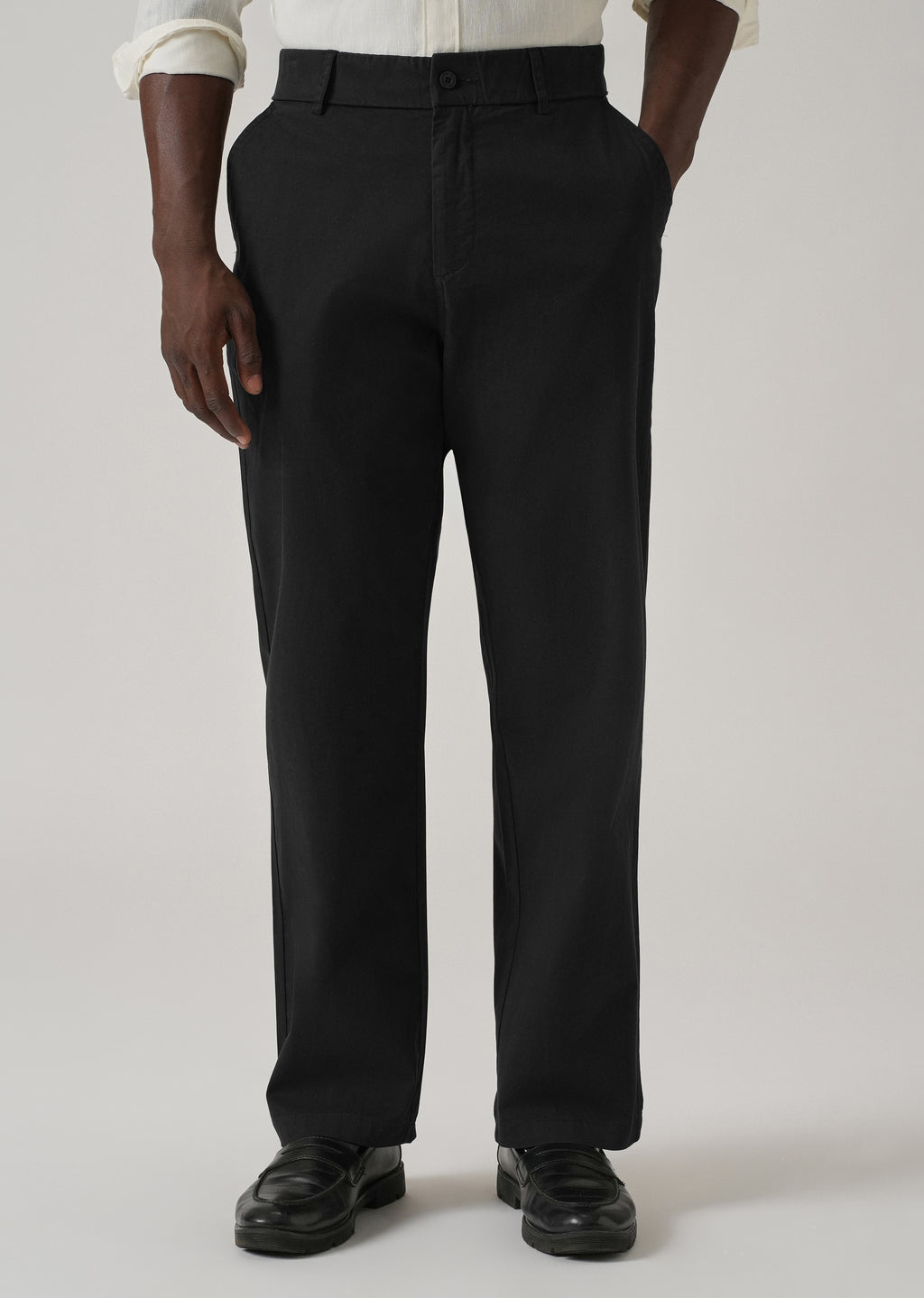 Baggy Fit Black Chinos