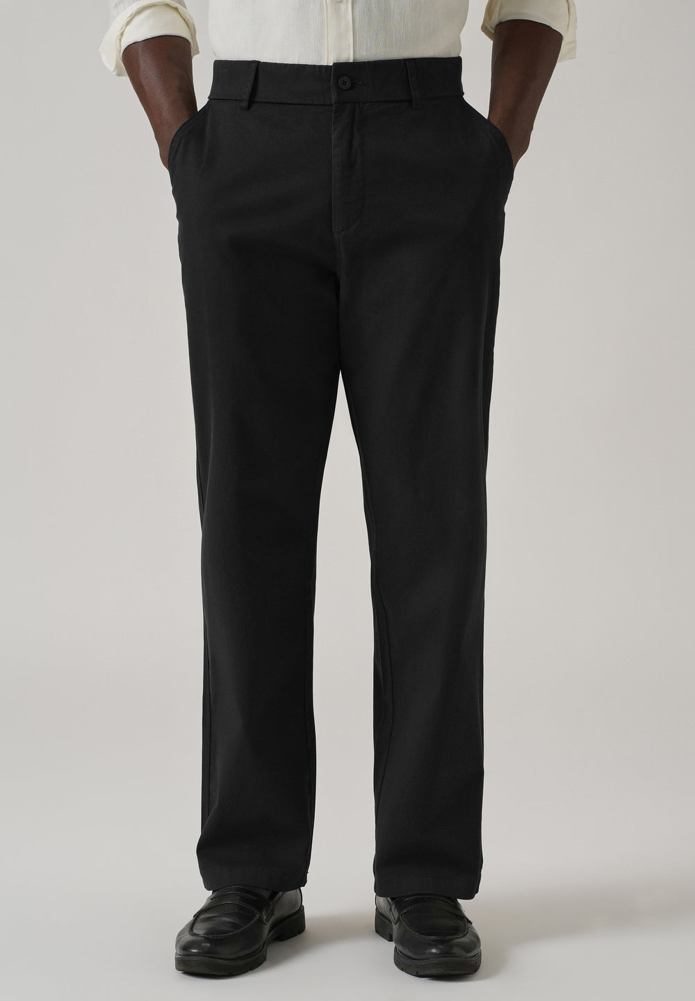 Baggy Fit Black Chinos