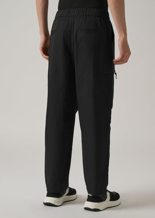 Black Twill Belt Relaxed Fit Pant