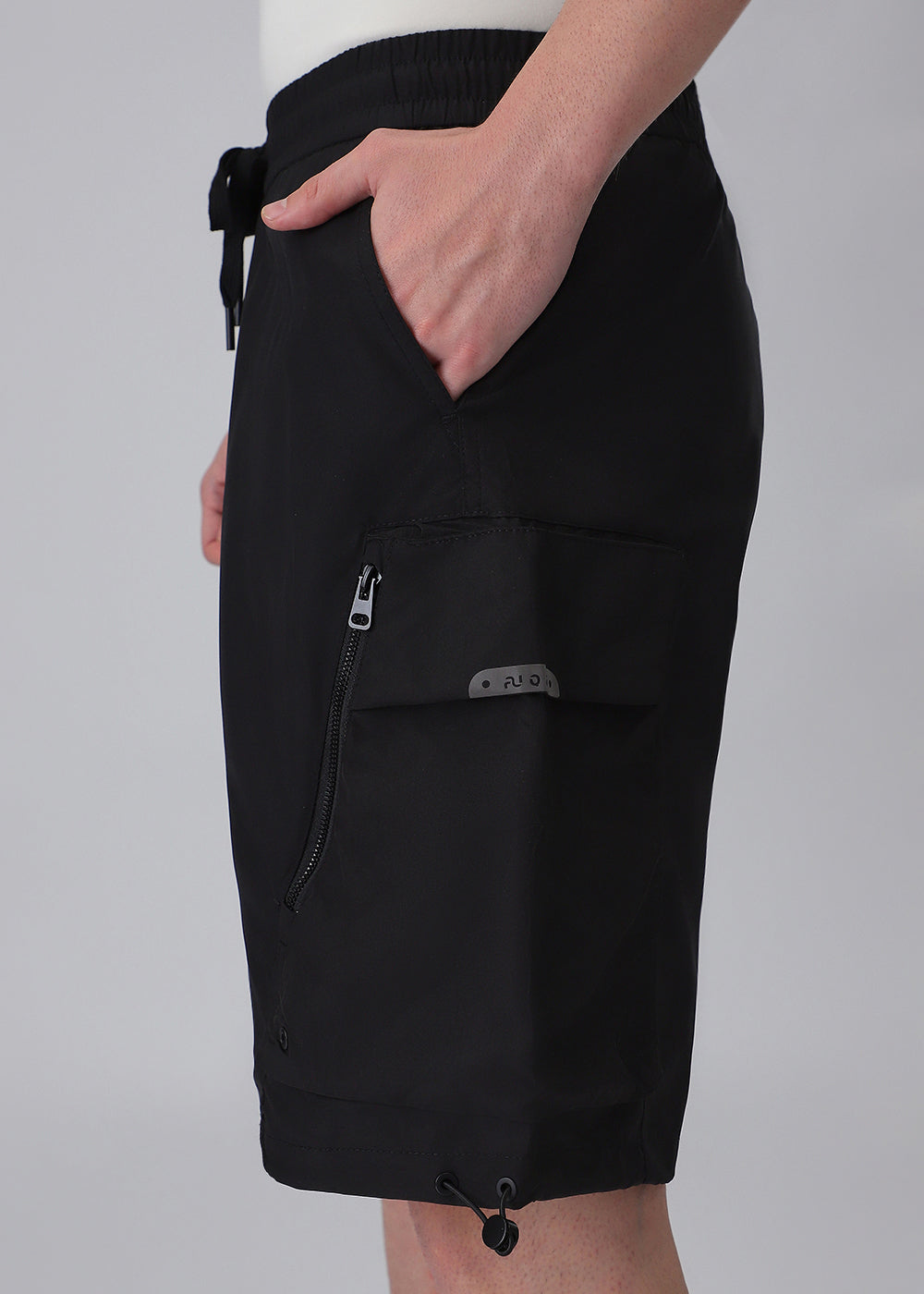 Black Cargo Pocket Shorts