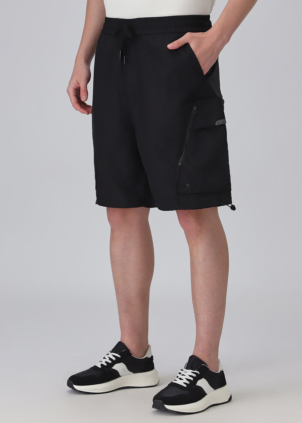 Black Cargo Pocket Shorts