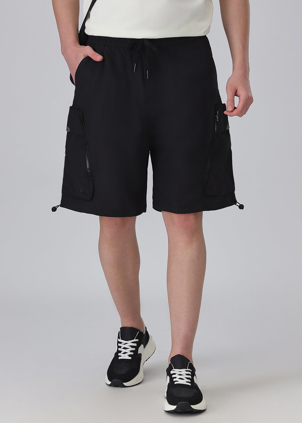 Black Cargo Pocket Shorts