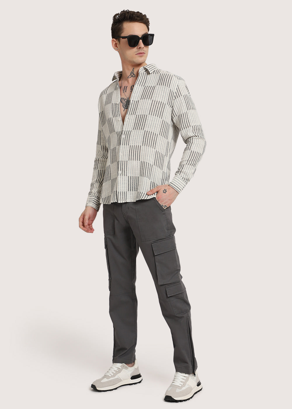 Black Checker Textured Shirt